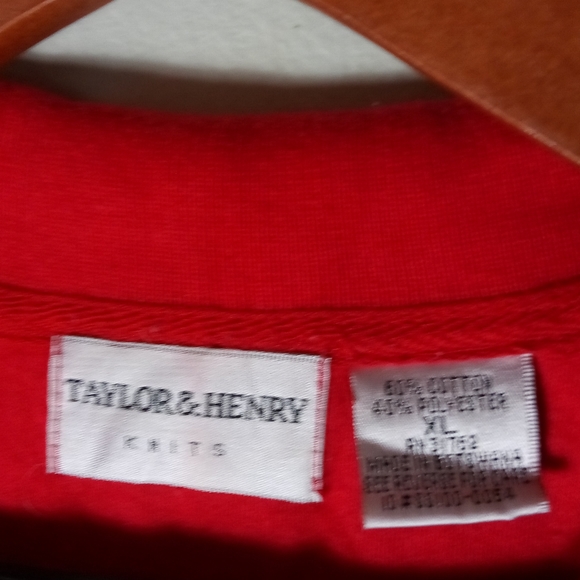 Taylor & Henry Knits Men's Red Polo Shirt XL - Picture 2 of 4